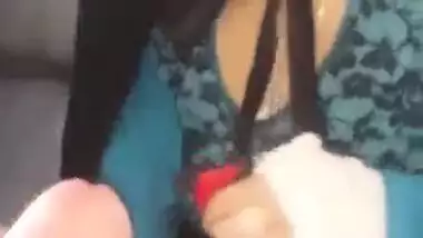 Beautiful Pathani girl sucking dick of her boyfriend in car