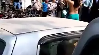 Nude Indian Girl On Street For Protest