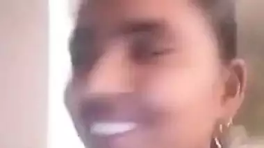 Village girl making video for lover