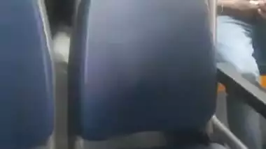 Giving handjob in dtc bus