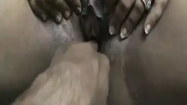 Couple foreplay sex in bedroom before fucking