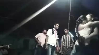 Several Desi chicks dance with XXX tits exposed during outdoor sex party