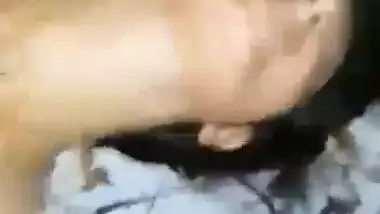 Horny Indian girl tasting big dick of BF