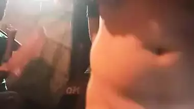 Boobs and pussy show during public show