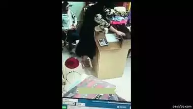 Boss Fucking young aunty in the Shop
