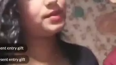 Desi horny cute wife with hubby in a live tango show